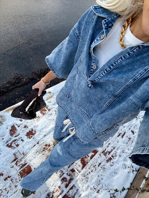 Harlow Denim Top